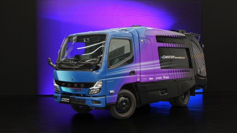 Mitsubishi Fuso Demonstrates Partially Automated EV Garbage Truck